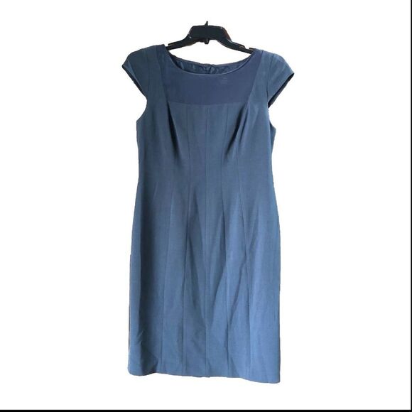 Adrianna Papell Classic Scoop Neck Cap Sleeve Sheath Dress - 12 - Picture 1 of 13